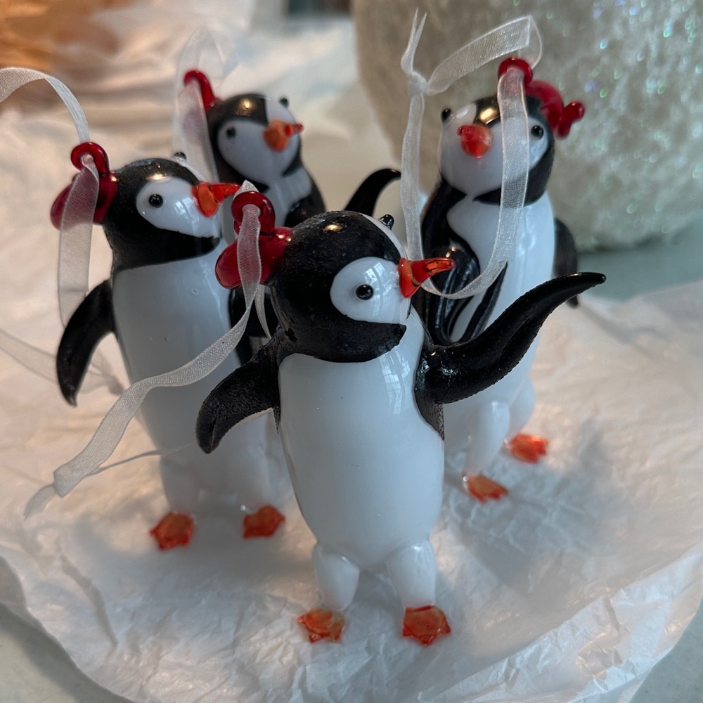 Glass Penguin Ornament